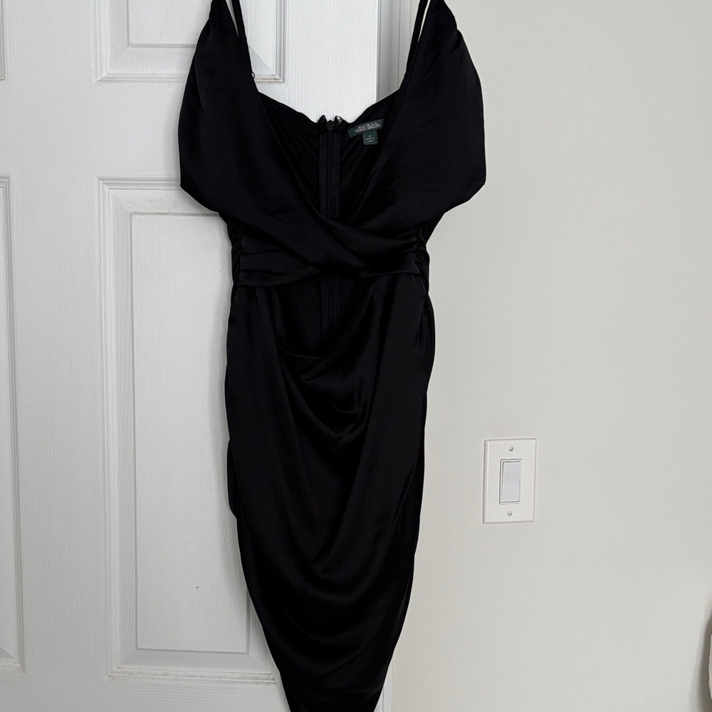 Wild Fable Criss Cross Open Front Black Dress